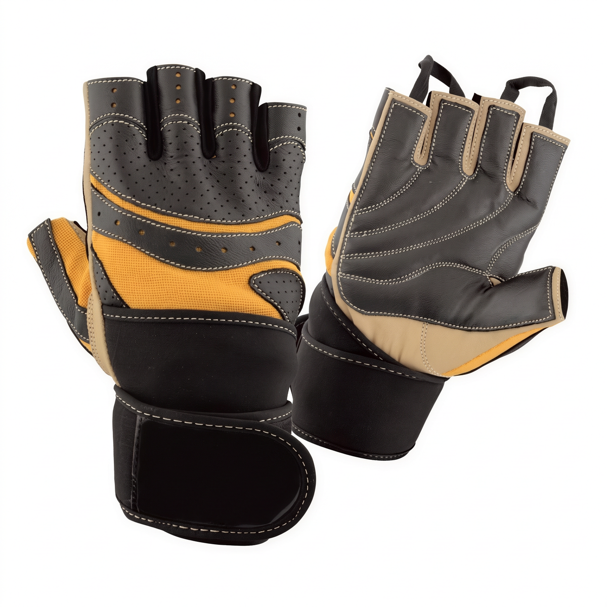 Murbie Iron I4 weightlifting glove back and palm side by side