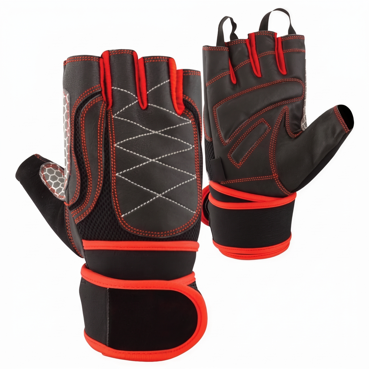 Murbie Iron I7 weightlifting glove back and palm side by side
