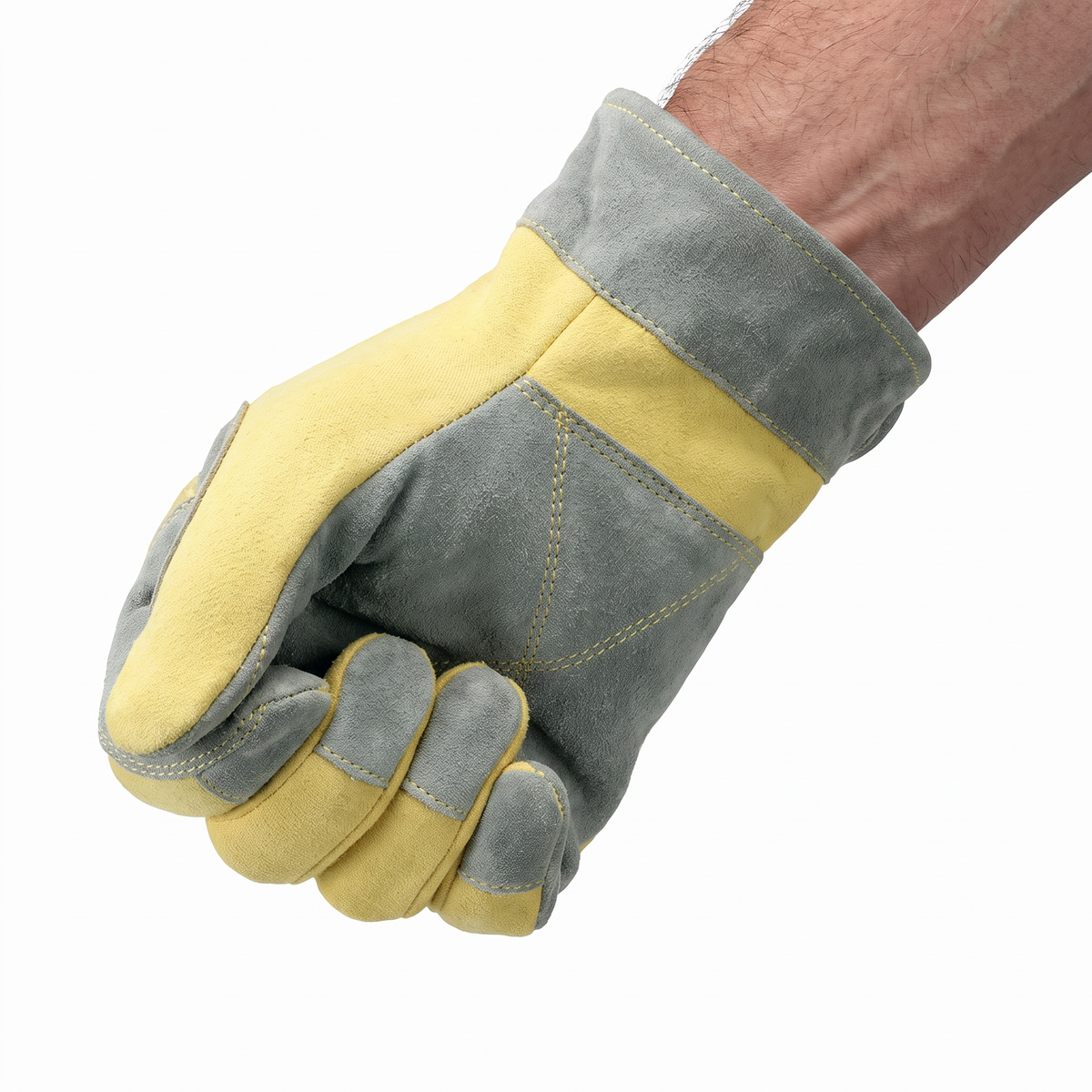 Hand wearing the Murbie Edge C3 cut-resistant gloves at work