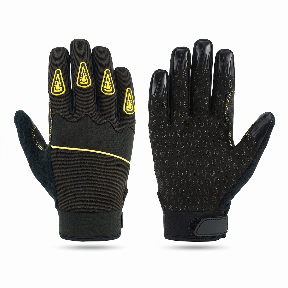 Murbie Torque M2 grip mechanic gloves back and palm side by side