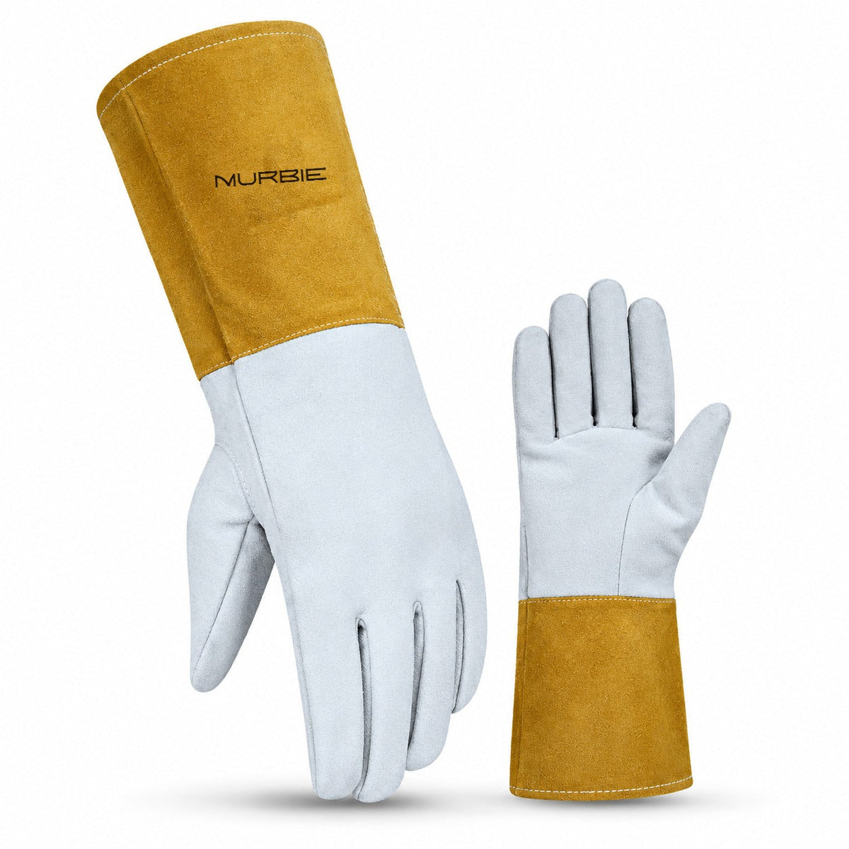 Murbie Forge T1 goat leather TIG welding gloves with tan gauntlet cuff