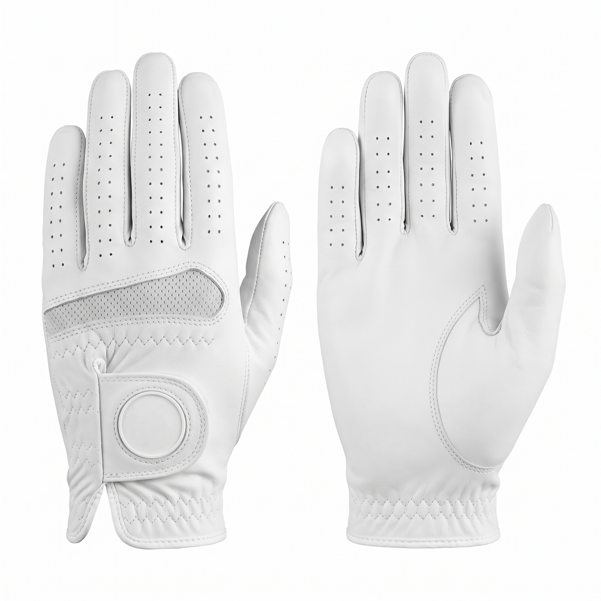 Murbie Fairway G4 golf glove back and perforated palm side by side