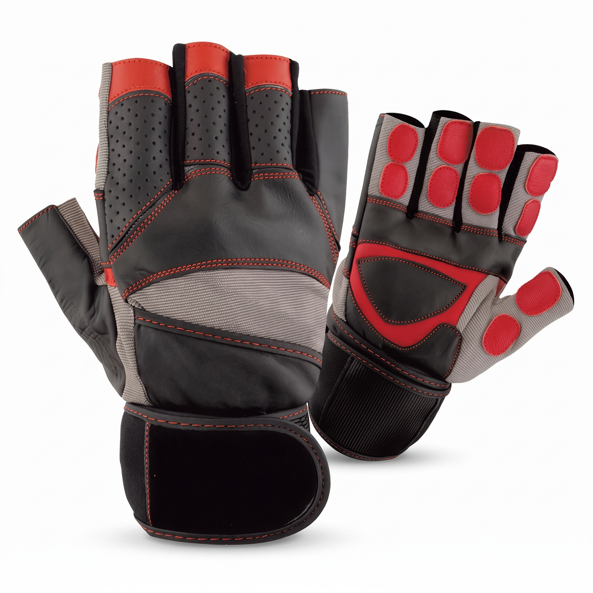 Murbie Iron I1 weightlifting glove back and padded palm side by side