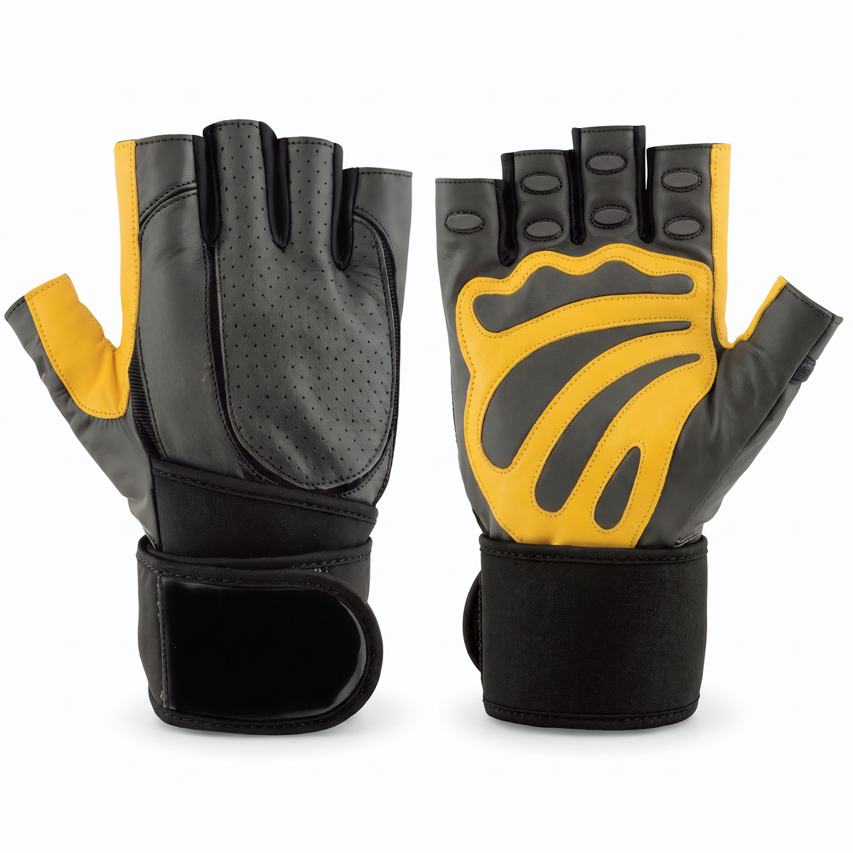 Murbie Iron I2 weightlifting glove back and gel-padded palm side by side