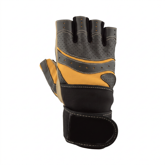 Murbie Iron I4 tan weightlifting glove with wrist wrap