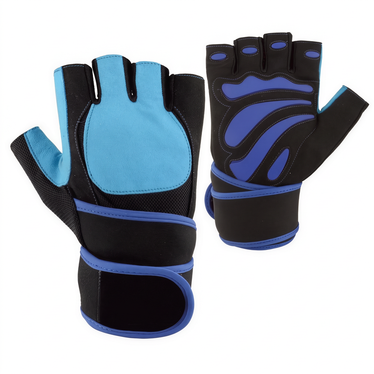 Murbie Iron I8 weightlifting glove back and palm grip pads side by side