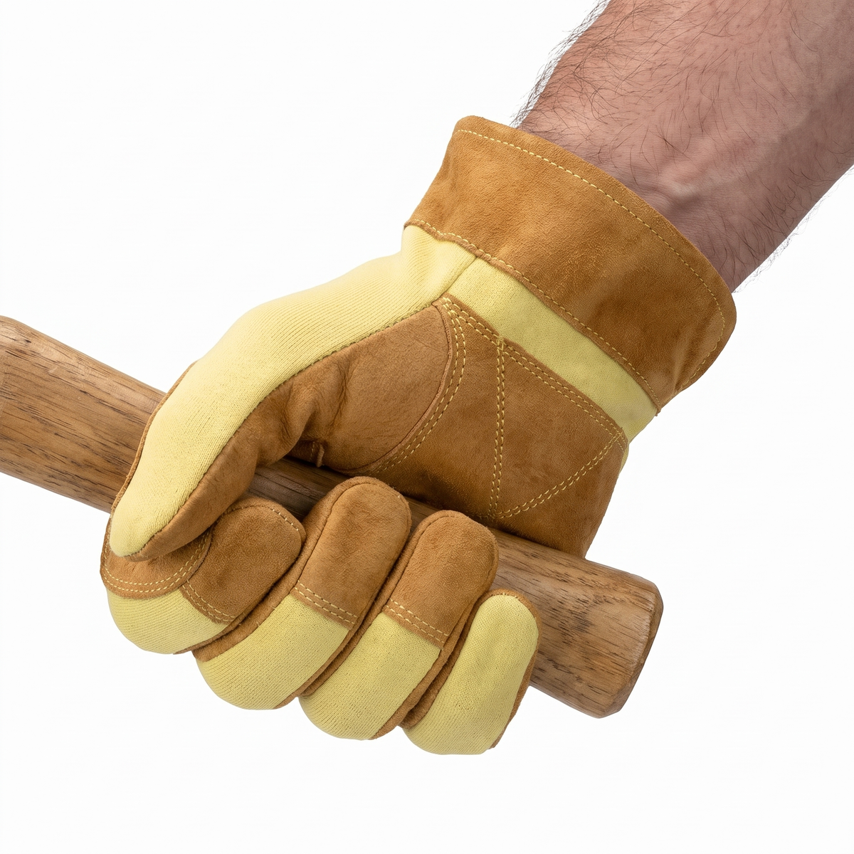 Hand wearing the Murbie Edge C1 cut-resistant gloves at work